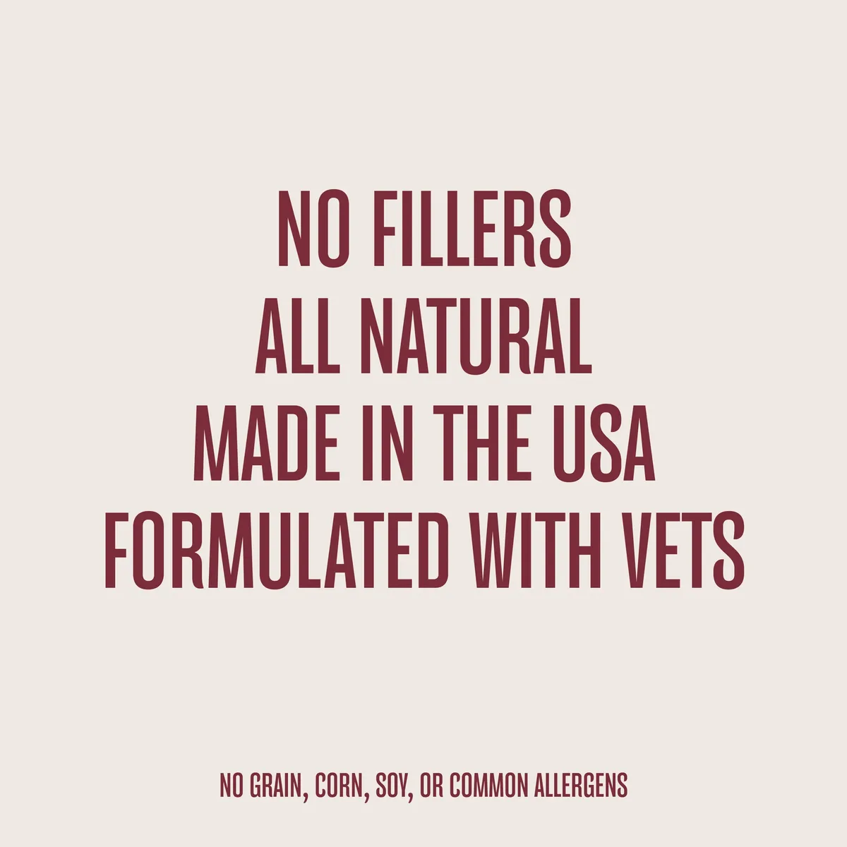 Calm Chews has no fillers, is all natural, made in the USA and formulated with vets.